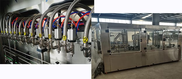 Filling machine and valves